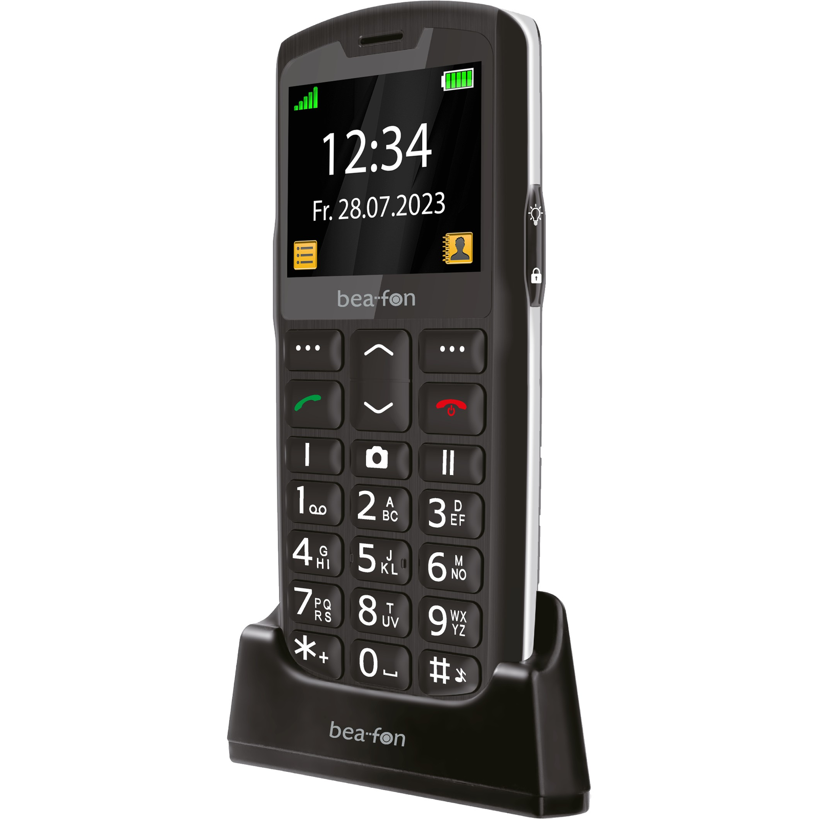 Bea-fon Silver Line SL260 Feature Phone Dual-Sim black silver (SL260_EU001BS) (SL260_EU001BS)