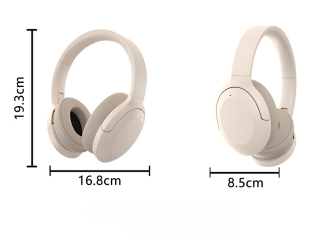 NNEDSZ Khaki P3965 Foldable Bluetooth 5.3 ANC Wireless Over-Ear Headphones with Noise Cancellation