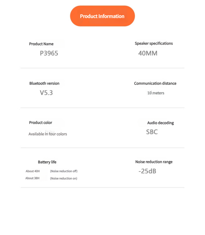 NNEDSZ Khaki P3965 Foldable Bluetooth 5.3 ANC Wireless Over-Ear Headphones with Noise Cancellation