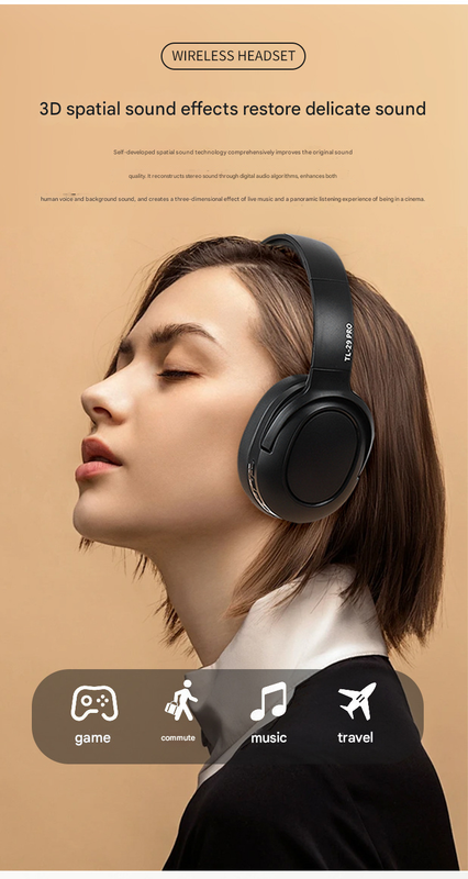 NNEDSZ Pink Wireless Noise-Cancelling Over-Ear Headphones - Bluetooth 5.0, Long Battery Life