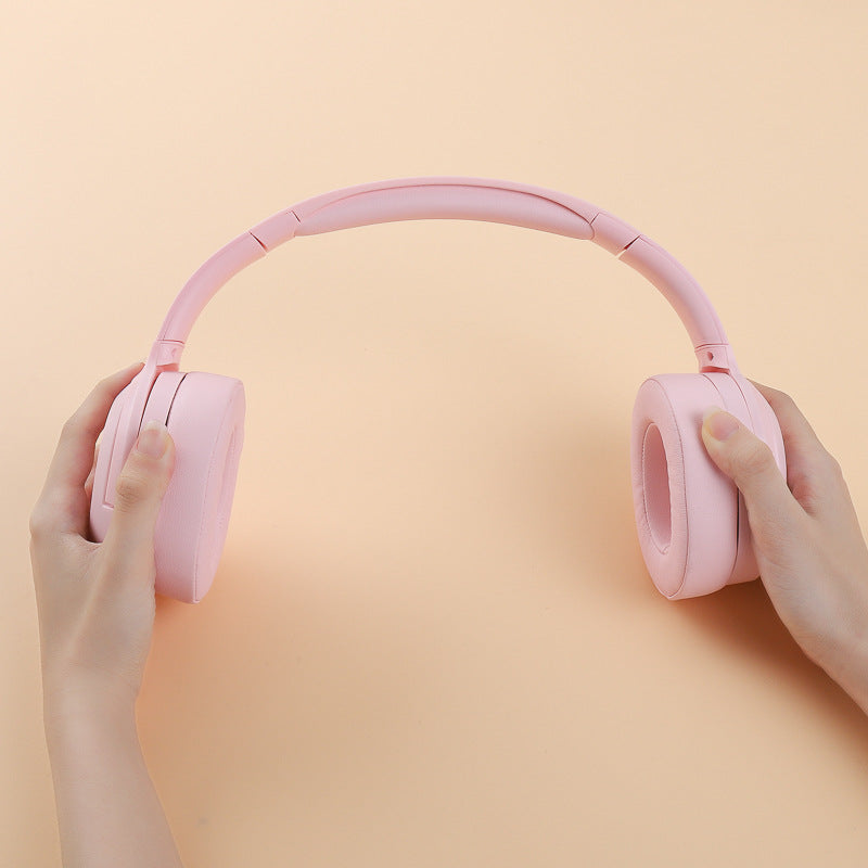 NNEDSZ Pink Wireless Noise-Cancelling Over-Ear Headphones - Bluetooth 5.0, Long Battery Life