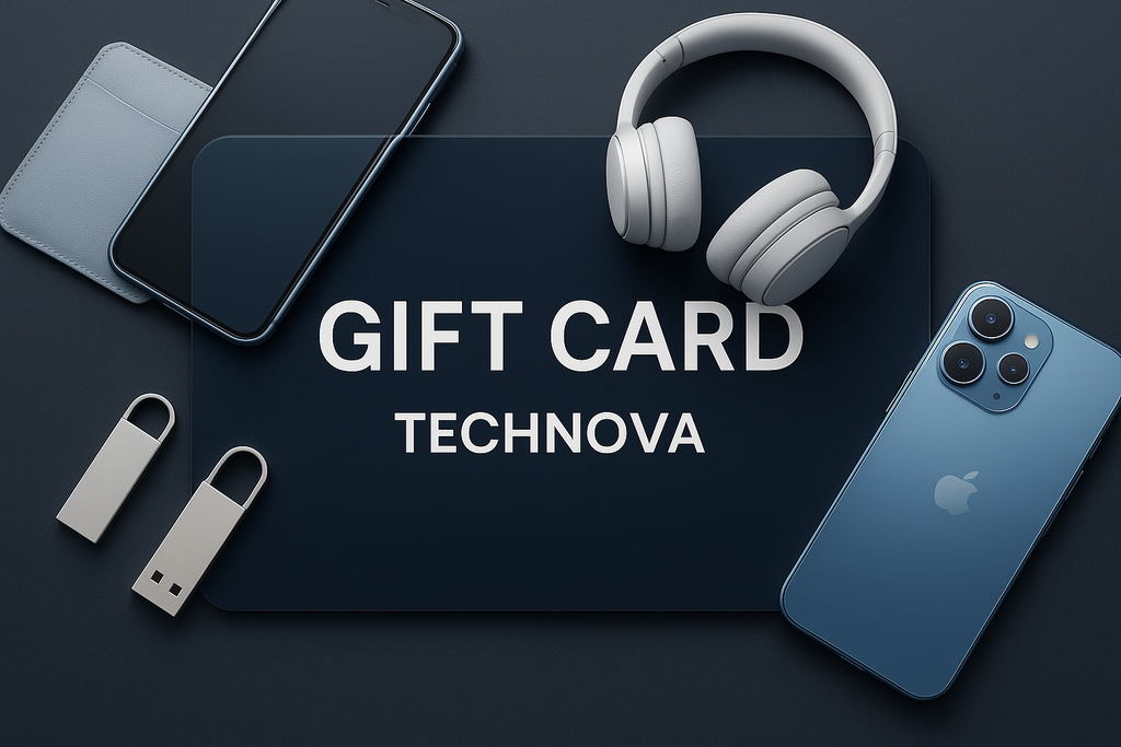 Carte cadeau TechNova (téléphone, Pochette, écouteur et clés USB)